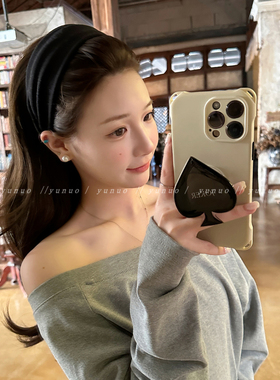 日常外戴宽边褶皱发卡发箍女头箍