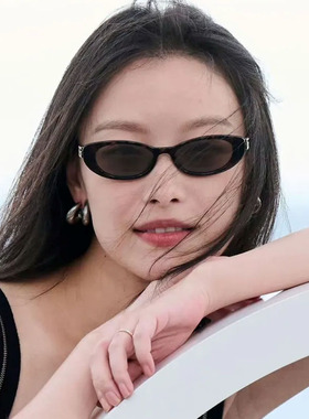 墨镜时尚G字镶钻logo猫眼太阳镜