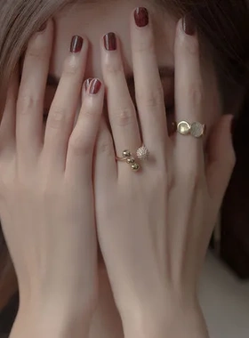 女个性戒指保色简约韩国小众精致时尚气质东大门轻奢指环食指几何