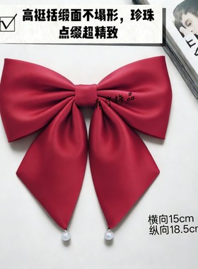刘亦菲同款高级感缎面蝴蝶结发夹后脑勺顶夹气质时尚半扎弹簧夹子