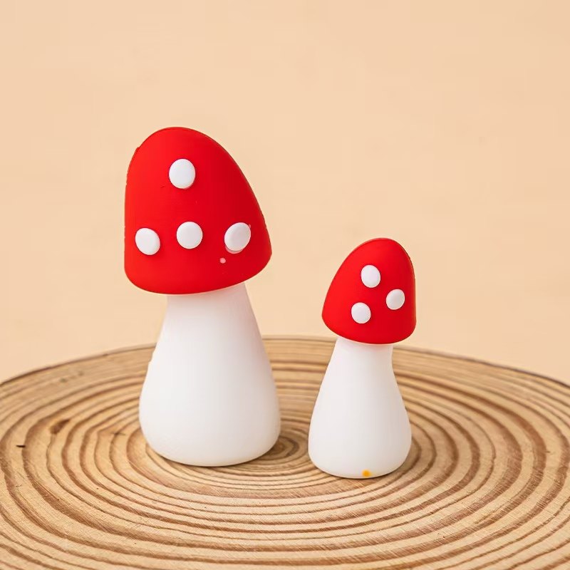 2024波点小蘑菇蛋糕装饰软胶粉色红色蘑菇屋生日烘焙装扮摆件配件,淘宝优惠券,粉丝福利购,淘宝优惠卷