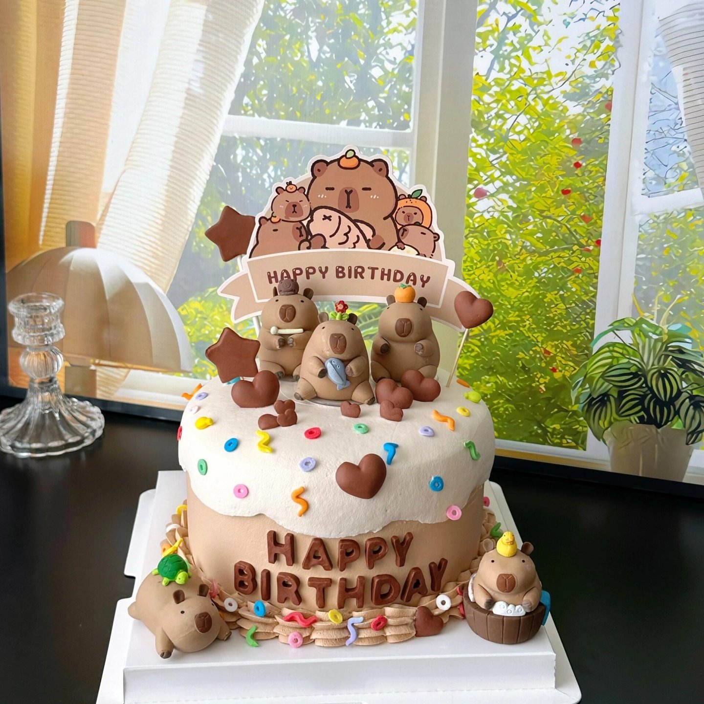 网红卡皮巴拉蛋糕装饰摆件可爱水豚鼠儿童男孩生日派对烘焙插件,淘宝优惠券,粉丝福利购,淘宝优惠卷