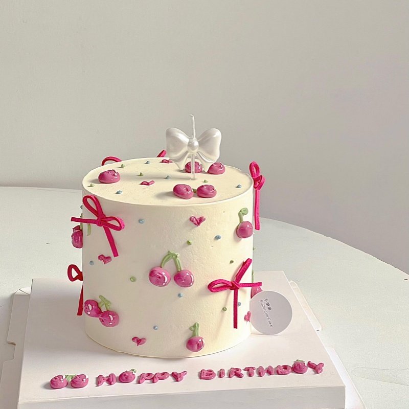 214情人节蛋糕装饰情侣告白表白蝴蝶结蜡烛插件甜品装扮烘焙配件