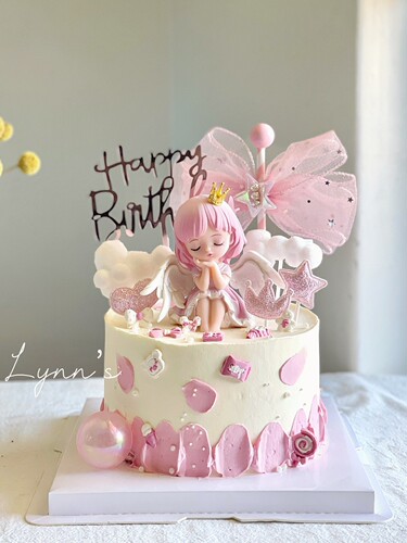 毛球云朵蛋糕装饰摆件白云月亮星星小花10个装烘焙插件插牌配件 - 图0