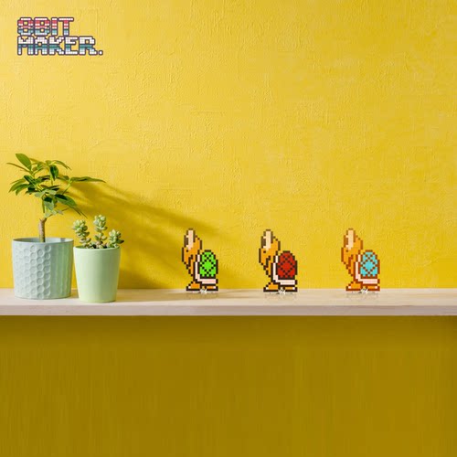 超级玛丽马里奥3像素手办积木玩具桌面创意摆件路易吉桃花公主 - 图0