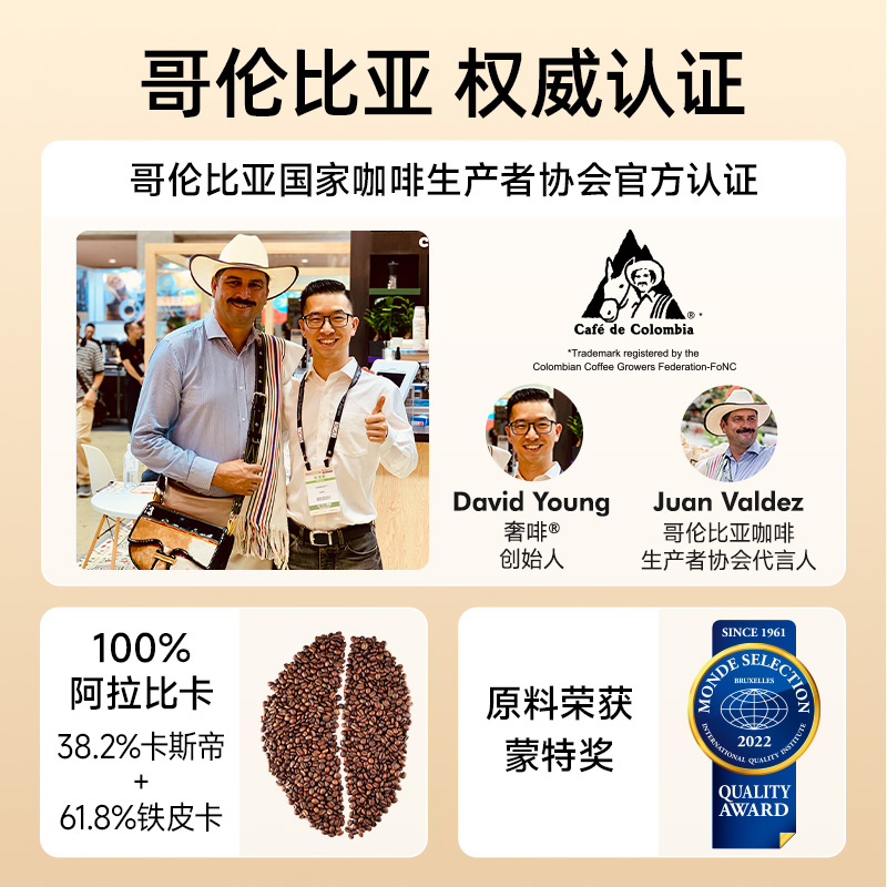 奢啡Cephei体重管理黑咖啡速溶冻干无糖低脂健身提神美式 100杯