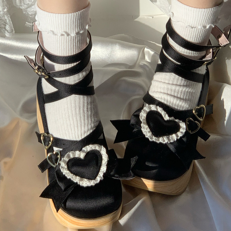 【现货】心跳律动鹿沉汐原创洛丽塔复古可爱古早doll感厚底松糕鞋,淘宝优惠券,粉丝福利购,淘宝优惠卷