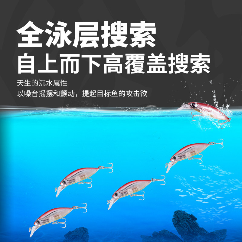 国王路亚 鬼魅之步颤沉噪音铅笔鬼步远投重心转移沉水翘嘴鲈鱼饵,淘宝优惠券,粉丝福利购,淘宝优惠卷