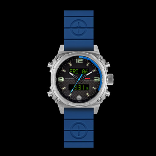 MTM打击者II 碳蓝色表盘男户外战术手表欧美进口腕表大运动型 - 图2