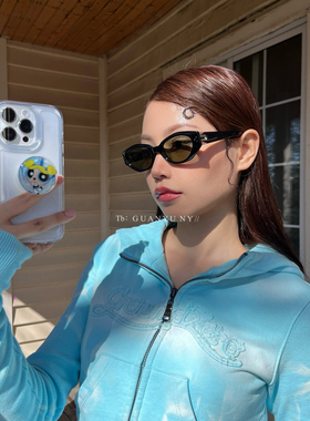 「关於」2024奚梦瑶同款dadaa墨镜偏光猫眼防紫外线GM太阳眼镜女