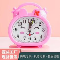 Customize small alarm clock students with jumping second bedside jumping second idea lazy human voice extra-large mechanical child cartoon special