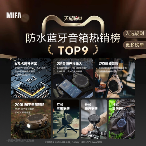 户外露营灯音响野营氛围防水手提无线低音炮便携式蓝牙迷你小音箱 - 图3