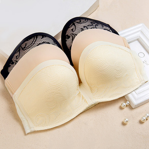 无肩带聚拢防滑内衣