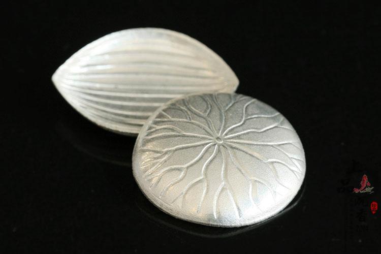 日本香道银叶云母片用品用具碳熏空熏隔火熏电香炉银碟990纯银 - 图2