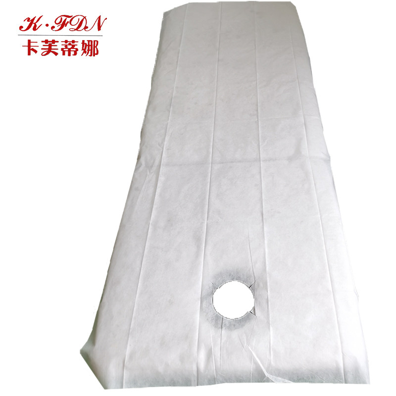 特厚开洞一次性美容床单按摩理疗床单带脸洞无洞床单透气不粘身