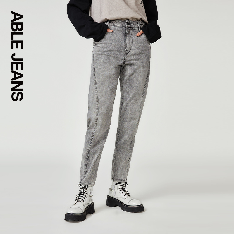 ABLE JEANS【香蕉裤】女士百搭时尚休闲显瘦牛仔裤 - 图2