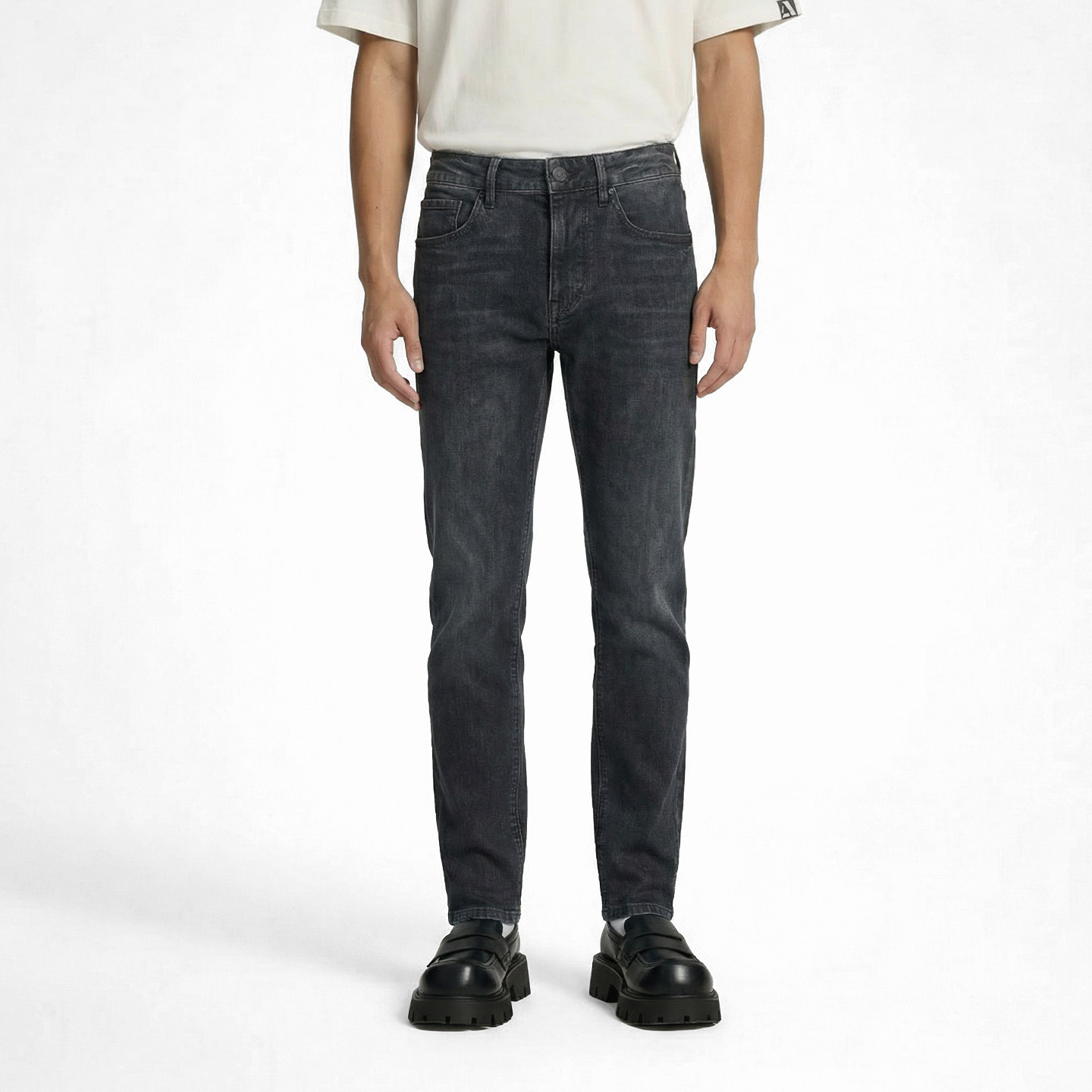 ABLE JEANS【修身裤】25秋新款经典水洗弹力修身小脚牛仔裤男