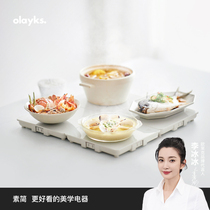 olayks Olek Splicing Warm Cutting Board Multifunction Home Hot Cutting Board Insulated Folding Square Table Thermostatic Mat
