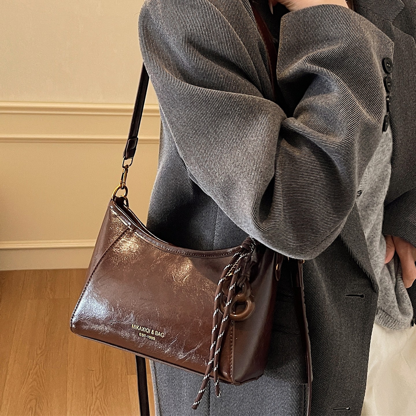 【有拉链夹层】小众设计腋下斜挎两用包2025新款潮百搭小包包女款,淘宝优惠券,粉丝福利购,淘宝优惠卷