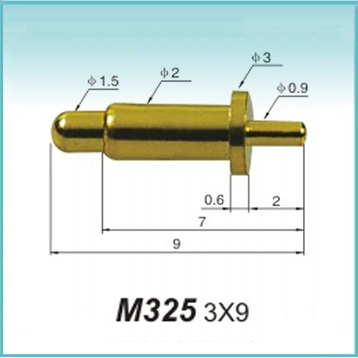 pogo pin弹簧顶针铜镀金手机连接器充电弹簧顶针电流充电接触针-图1