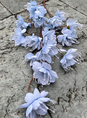 蓝色小芍药婚礼路引花排