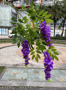 婚庆白色仿真紫藤花绿色紫色