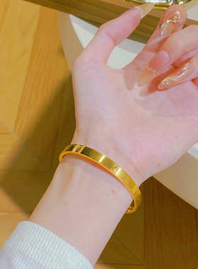 米字手镯女款时尚简约手环不掉色