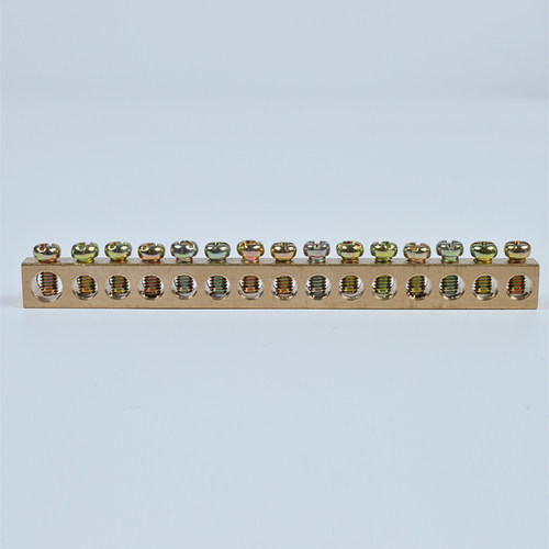 6x10接地铜排 接地排15孔地线端子零地排接地端子配电箱接线端子 - 图0