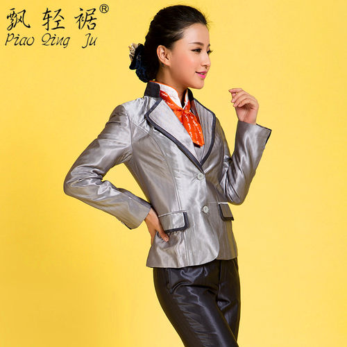 超大码女西裤新品长裤中国联通银行保险物业地产工作服秋冬女裤厚 - 图0