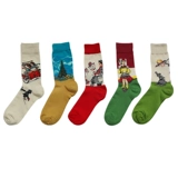 Демисезонные ретро гольфы, этнические носки подходит для мужчин и женщин, средней длины, этнический стиль