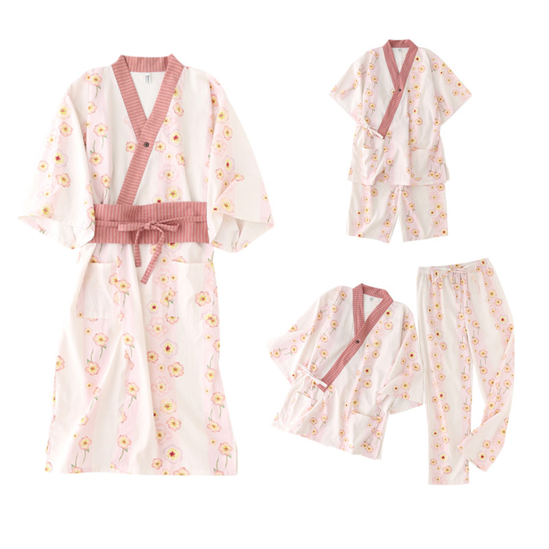 纯棉中式汉服情侣花卉复古睡裙睡袍 fanduo梵朵睡衣/家居服套装