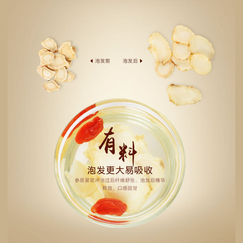 康美西洋参片白盒60g花旗参含片 康美之恋大药房滋补经典方/精制中药材
