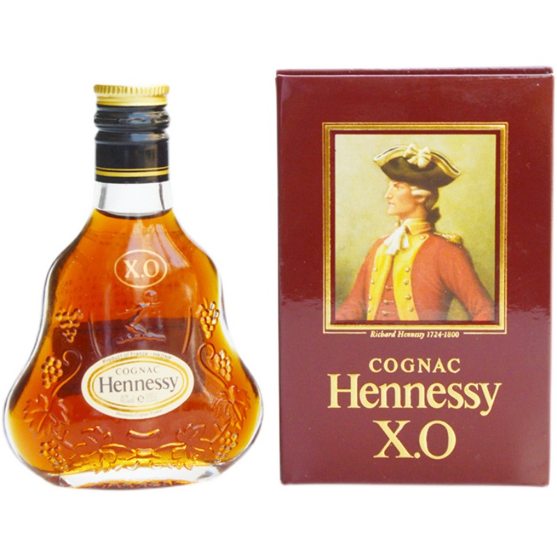 老酒版收藏 90年代轩尼诗Hennessy XO干邑白兰地50ml迷你旧小洋酒-图3