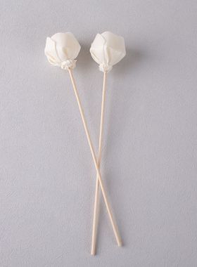 3.5cm直玫瑰花无火香薰花朵优质天然扩香20cm装饰家居摆件香香插