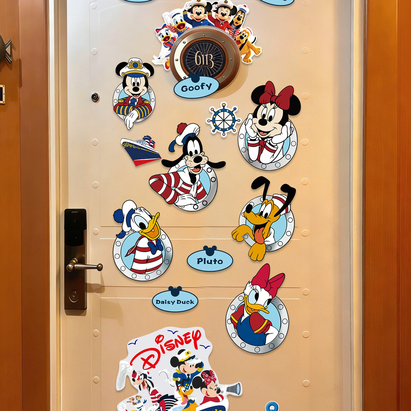 Disney Cruise Line Door Sticker Decoration Cruise Magnetic Sticker disney+magnet Princess Cute Cartoon Refrigerator Magnet