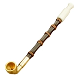 Старомодная медная бамбуковая курительная трубка ручной работы, мужской мундштук