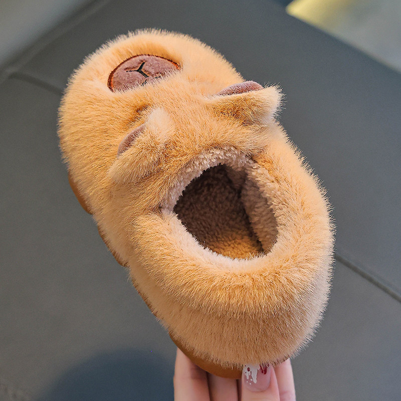 卡皮巴拉儿童棉拖鞋男童室内居家包跟保暖棉鞋男孩宝宝毛拖鞋冬天,淘宝优惠券,粉丝福利购,淘宝优惠卷