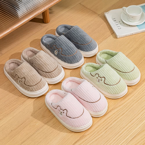 Тапочки на платформе, демисезонная нескользящая зимняя обувь для влюбленных