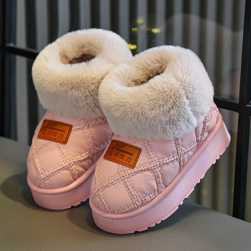 儿童棉鞋新款男女童冬季时尚外穿保暖厚底防滑室内家居高帮棉托鞋,淘宝优惠券,粉丝福利购,淘宝优惠卷