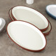 Metamine plate oval fish plate flat plate large size creative cold dishes in hotel restaurant commercial artistic dish tableware