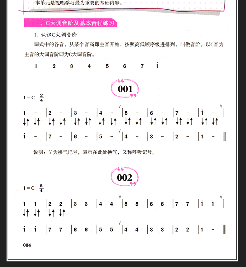 简谱视唱基础教程夏志刚简谱读谱方法基本乐理教程视唱练耳听力训练识谱基本练习中外名曲民族民间音乐经典儿童歌曲书籍-图2