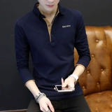 Мужское осеннее трендовое хлопковое термобелье, футболка, весенний лонгслив