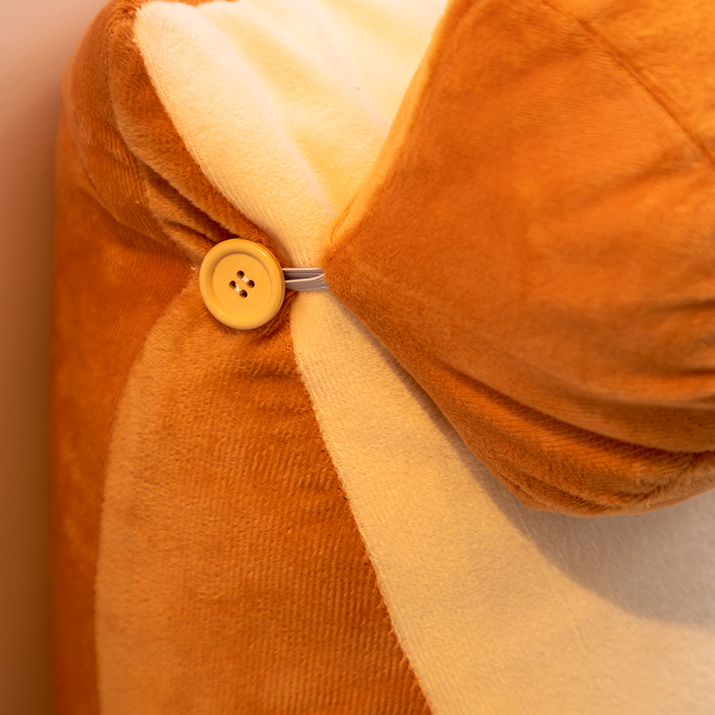 秋冬卡通毛绒加厚弹力三角小靠背垫软包护腰靠枕垫睡觉抱枕可拆洗 - 图1