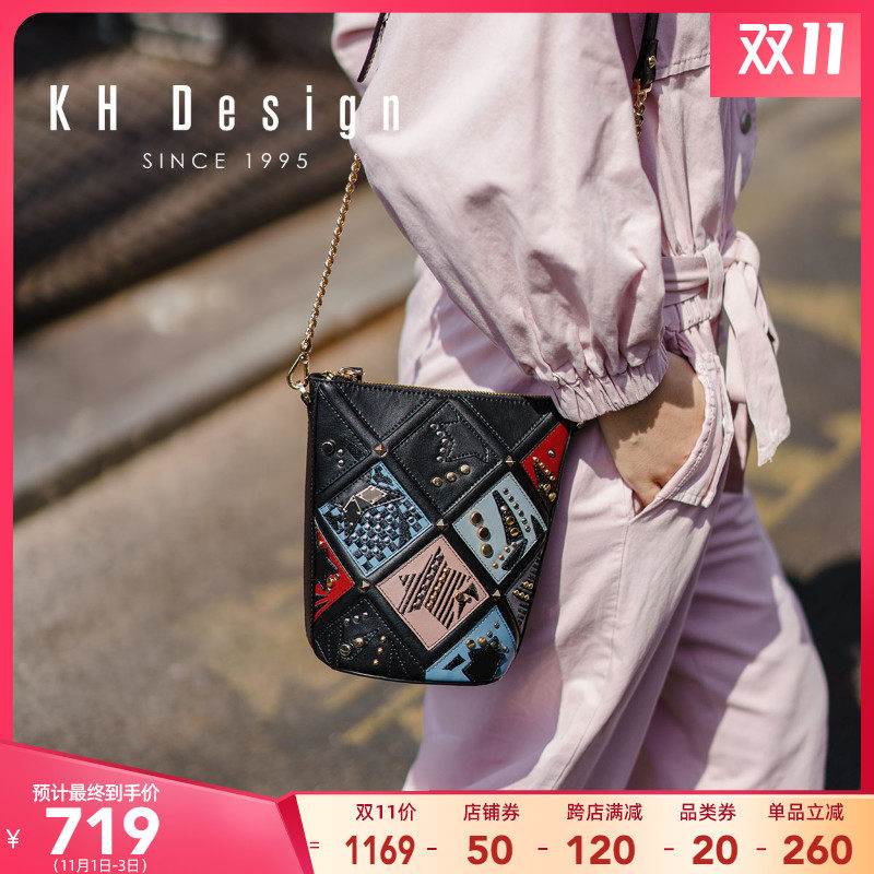 khdesign明治刺绣2020新款水桶包 khdesign女士包袋