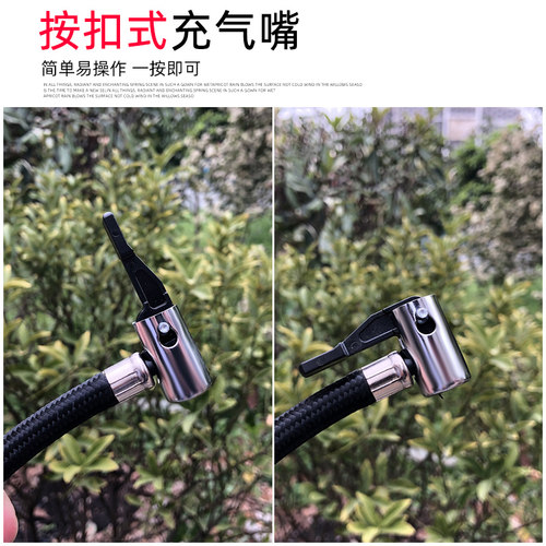 电瓶电动车充气泵48v60v72v三轮车家用便携式真空轮胎双缸打气筒 - 图1