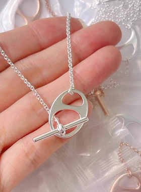 猪鼻子项链高级感轻奢小众吊坠长款毛衣链配饰耳钉百搭秋冬女款