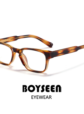 日系休闲黑框防蓝光眼镜可配近视