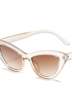 复古猫眼时尚太阳镜ins奶茶色