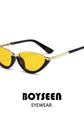 欧美甜酷朋克风猫眼墨镜女