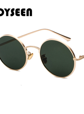 圆形朋克风防晒墨镜男女